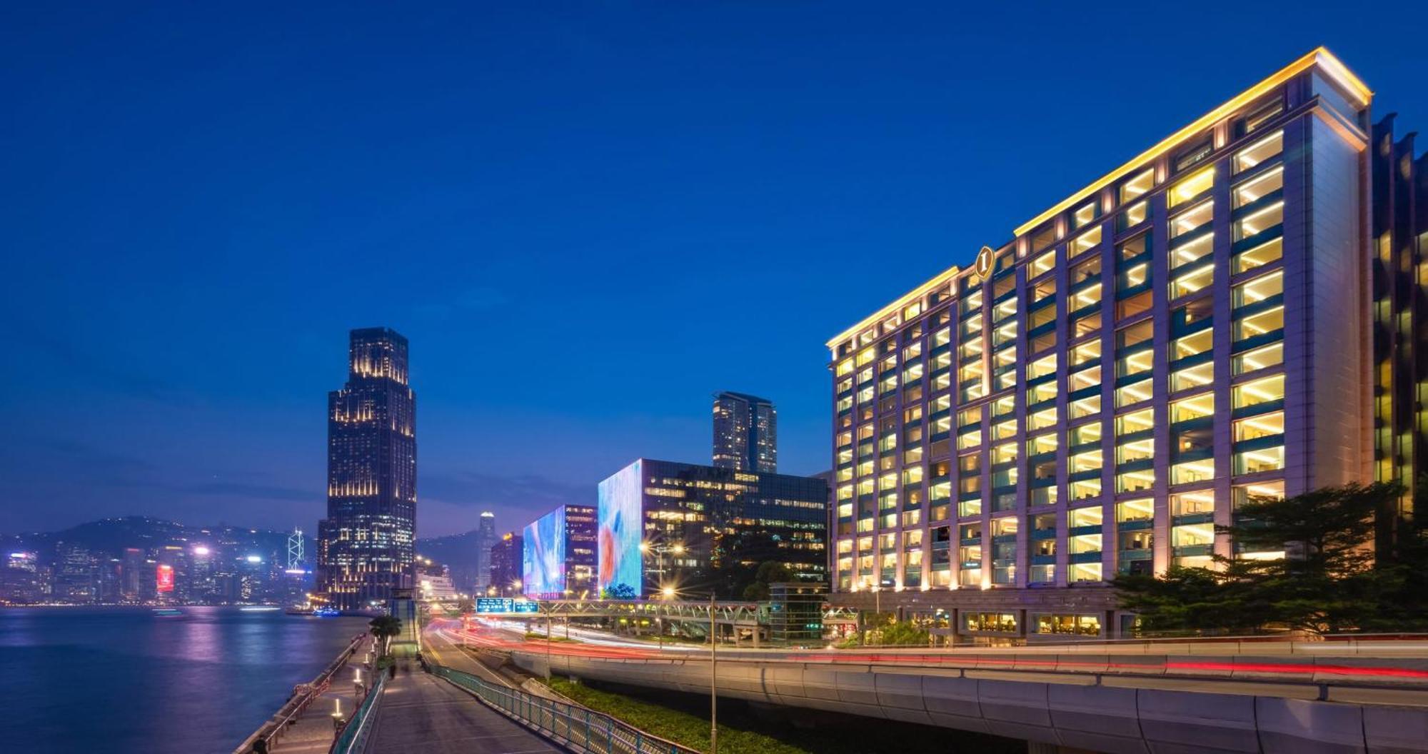 Intercontinental Grand Stanford Hong Kong By Ihg Hotel Ngoại thất bức ảnh View of the complex at night